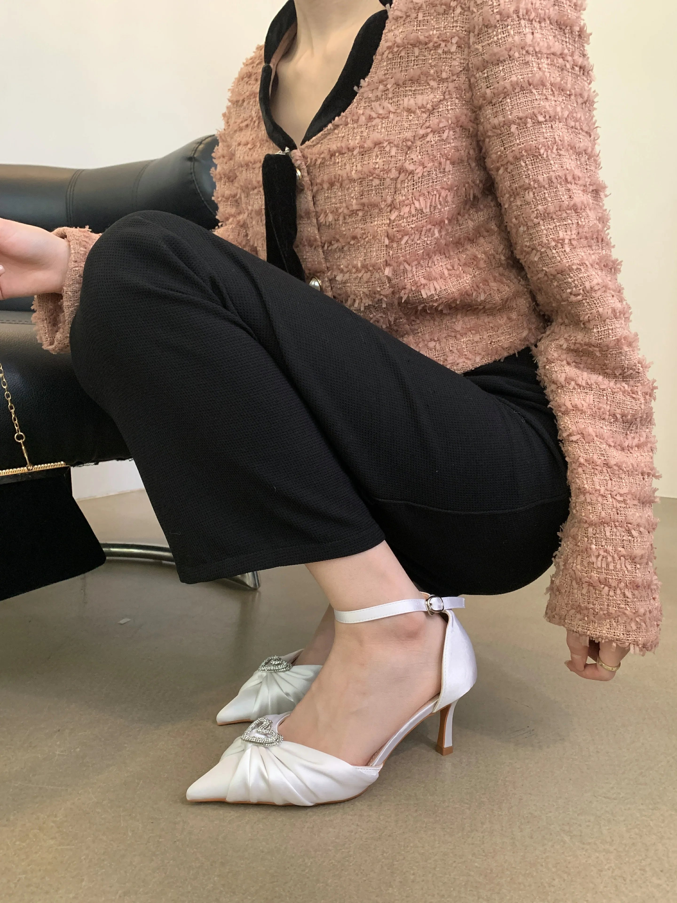 LIZAKOSHT  -  Spring New Women's High Heels Pointed Fine Heels Wedding Shoes Banquet Shoes Heels Women
