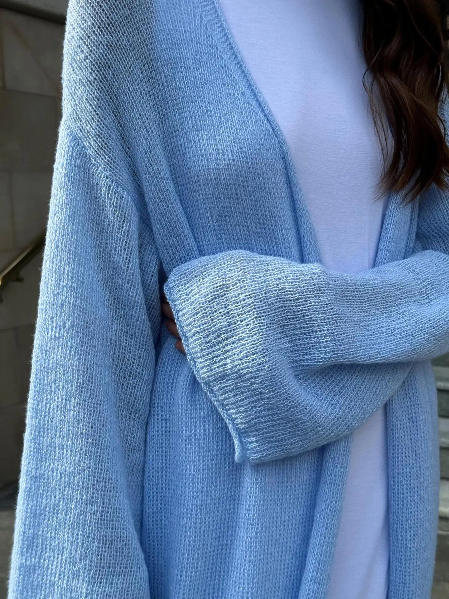 LIZAKOSHT  -  Knitted Cardigan Women Casual Simple Solid Color Loose Long Sleeve Thin Sweaters Outerwear Spring Fashion All-match Cardigans
