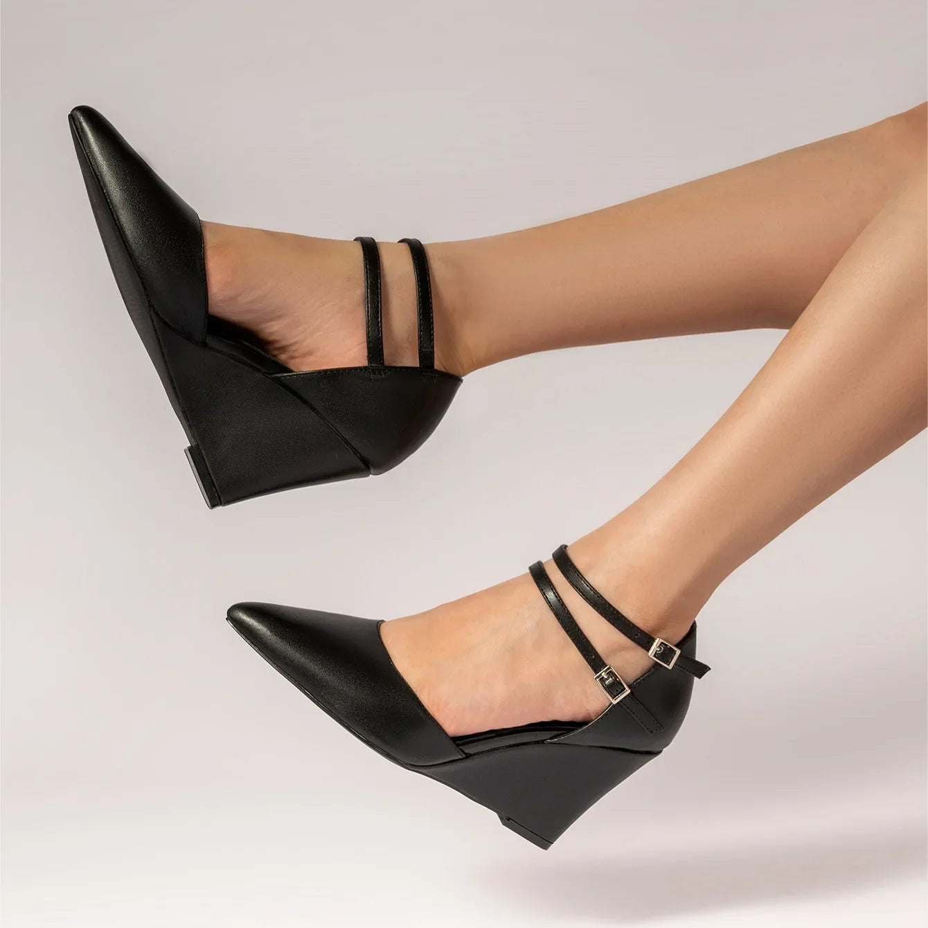 LIZAKOSHT  -  Wedges Pumps Stiletto Sandals Women Shallow Mary Jane Shoe Brand Designer Shoes Pointed Elegant High Heels Mule Shoes Ladies