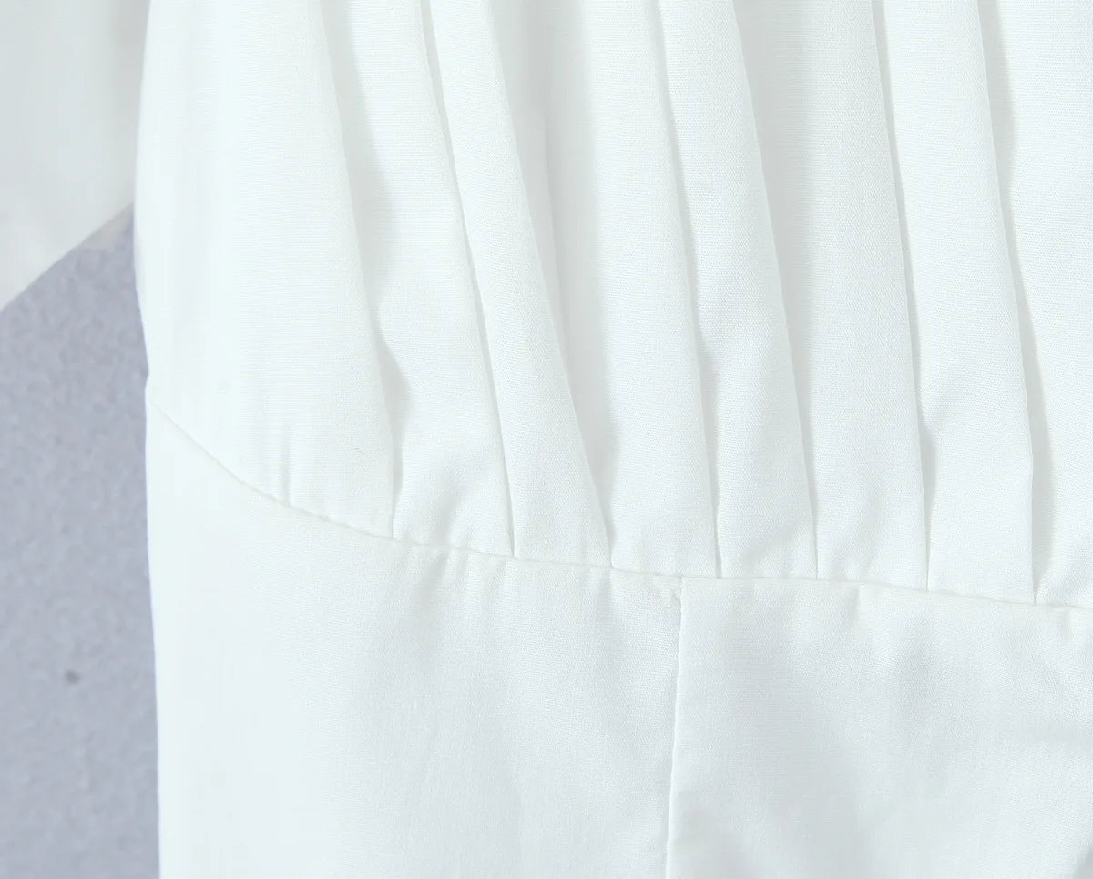 LIZAKOSHT  -  Women Y2k Casual 2 Piece Set Button Up Shirt French Style Short Sleeve T Shirt High Waist Mini Skirt Korean Suits