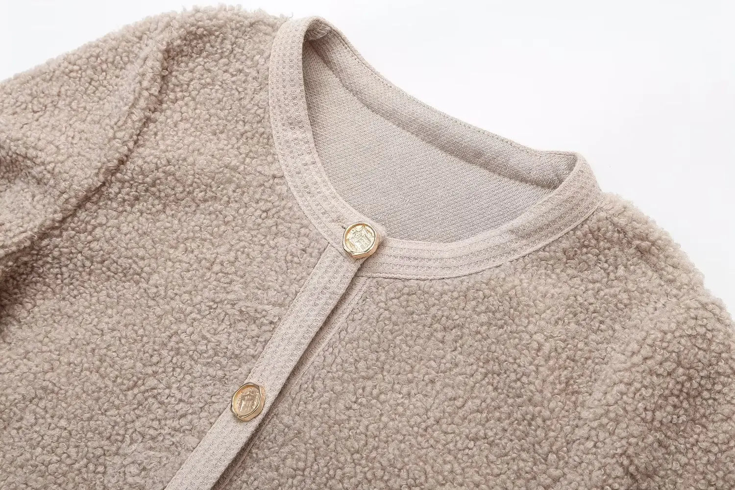 LIZAKOSHT  -  Faux Lambwool Coats Women Autumn Fashion Short Jacket Female Elegant Chic Single Breasted Outerwear Lady High Street Solid Coat