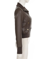 LIZAKOSHT  -  Safari Style Big Pockets Jackets Casual Pu Leather Turn-Down Collar Long Sleeve Coats Women Autumn Winter Fashion