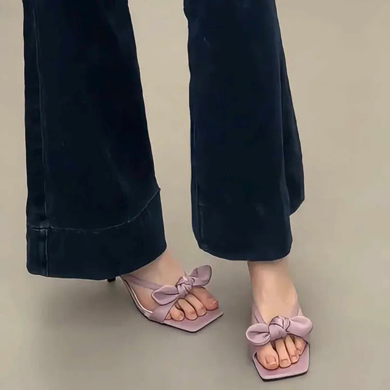 LIZAKOSHT  -  Summer Women Fashion Clip Toe Slippers Sexy Thin High Heel Shoes Ladies Stripper Party Dress Slides