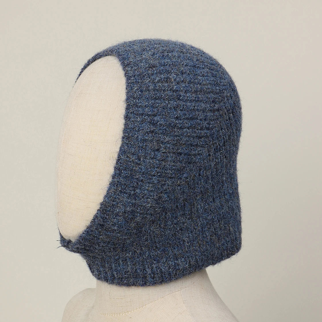 LIZAKOSHT  -   Knitted Headscarf Hat for Adults Solid Color Winter Integrated Hood Neck Face Cover Stretchy Windproof Balaclava Ski Hat 56-58cm