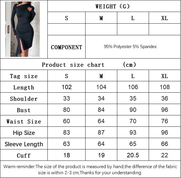 LIZAKOSHT  -  Women's Long-sleeved Slim Sexy Hip-packed Dress