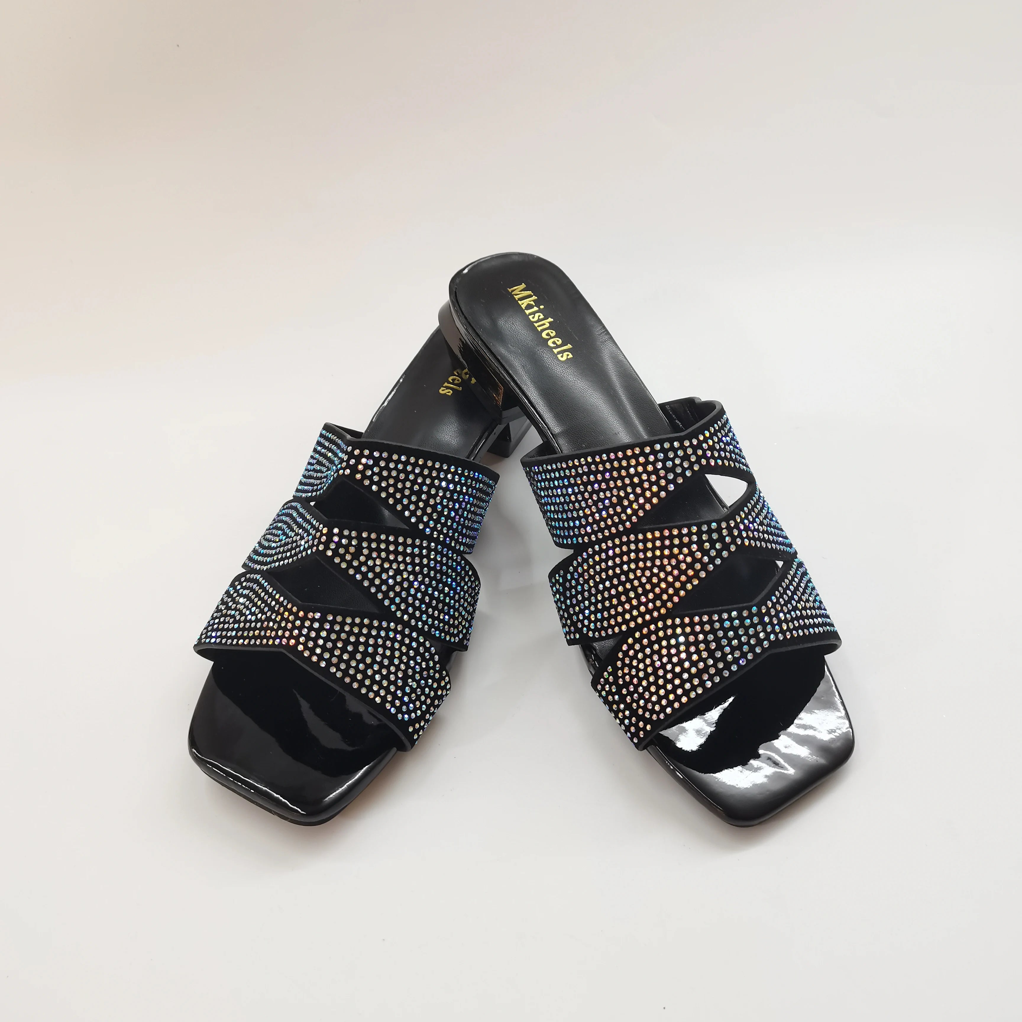 LIZAKOSHT  -  Ladies Open Toe Comfortable Sandals Latest Nigerian Party Italian Lower Heels Autumn Slipper for Wedding Summer Slip