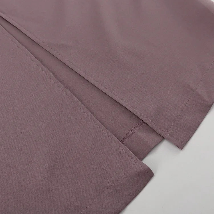 LIZAKOSHT  -  Casual Long Dress Set V-Neck Sleeveless Vest Top Slit Skirt Set Fashion Office Lady Elegant Women Dress Set Outfits