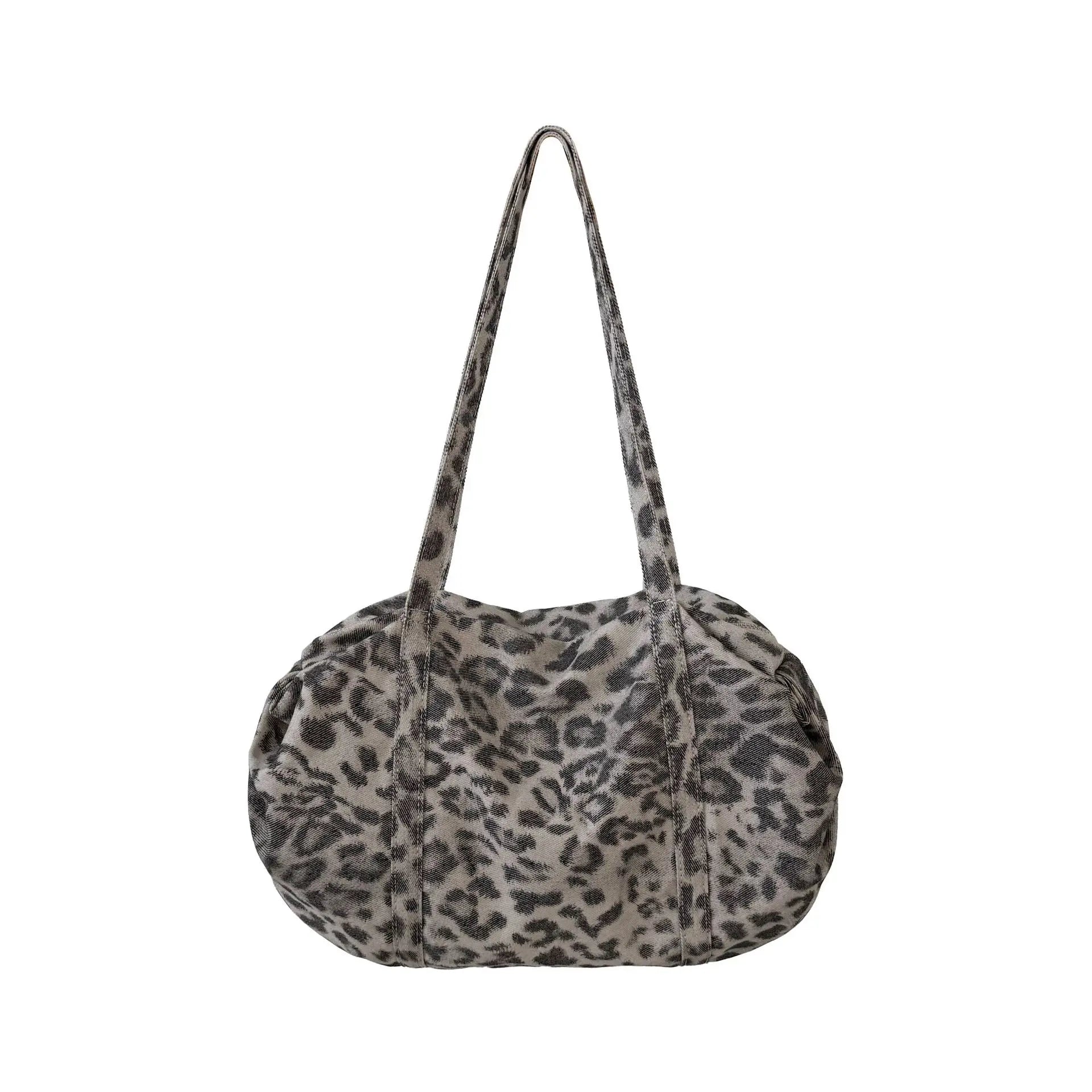 LIZAKOSHT  -  Wild Leopard Print Nylon Shoulder Bag Large Capacity Multipocket Tote Bag Trendy Women Casual Purse Guangzhou High Quality Bag