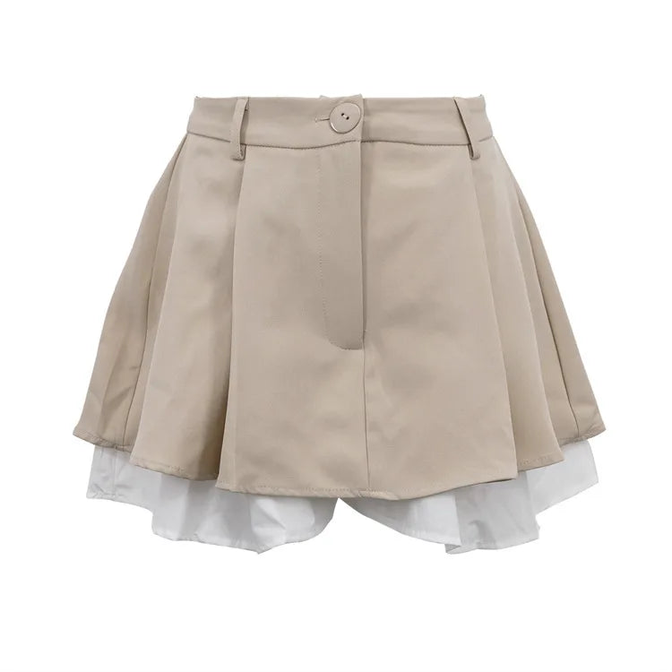 LIZAKOSHT  -  2026 Fashion Loose Black Women's Shorts Casual High Waist Shorts Elegant Classic Patchwork Shorts Female Clothing