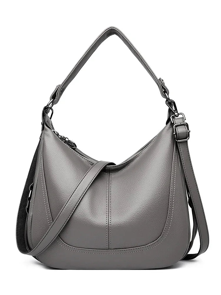 LIZAKOSHT  -  Luxury Womens Designer Handbags large Capacity pu leather Crossbody Bags for Woman Fashion Soft Skin Female Shoulder Bags