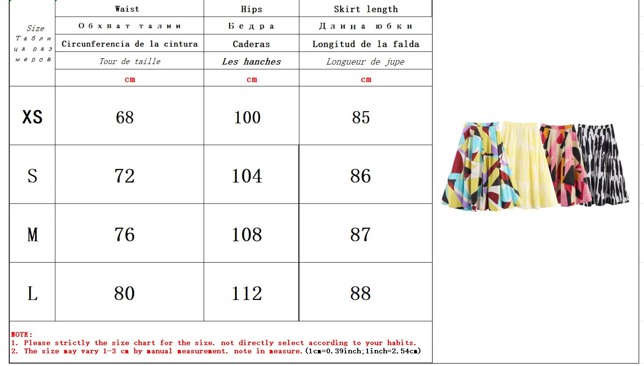 LIZAKOSHT  -  Women's Skirts Summer 2025 New Print Elegant Women's High Waist Skirts Chic Casual Joker Summer Travel Youth Skirts