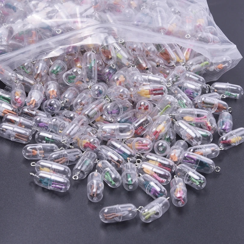 Resin Creative Figurine Toys Capsule Charm Pendant For Jewelry Making Diy Earrings Keychain Handmade Accessories