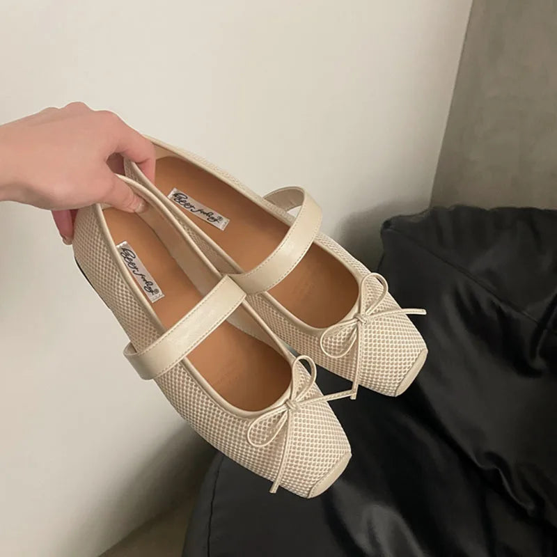 LIZAKOSHT  -  Spring New Brand Women Flat Shoes Fashion Round Toe Ladies Mary Jane Shoes Soft Flat Heel Outdoor Dress Boat Shoe New Woman