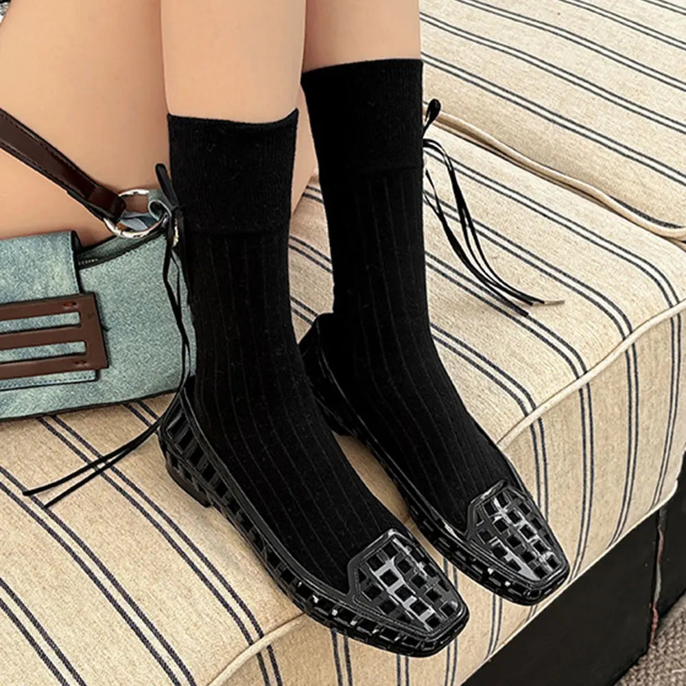 LIZAKOSHT  -  Brand New Summer Soft Fishnet Flat Sandals Women Summer Comfy Walk Hollow Out Women Flats Daily Wear Jelly Shoes Loafers