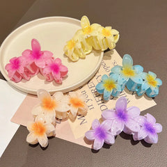 LIZAKOSHT  -  Fashion Gradient Egg Flower Hair Claws Clip Women Girls Sweet Acrylic Hairpins Summer Beach Hawaiian Headwear Hair Accessories