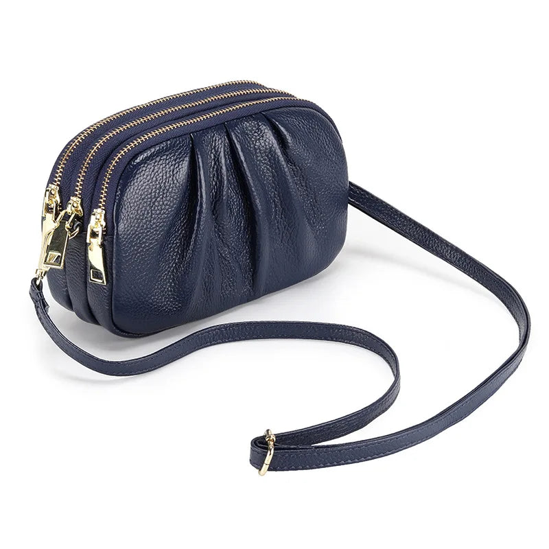 LIZAKOSHT  -  New Women Genuine Leather Handbags Multifunctional Large Capacity Shoulder Bags Portable Cowhide Crossbody Bags Women Luxury Bag