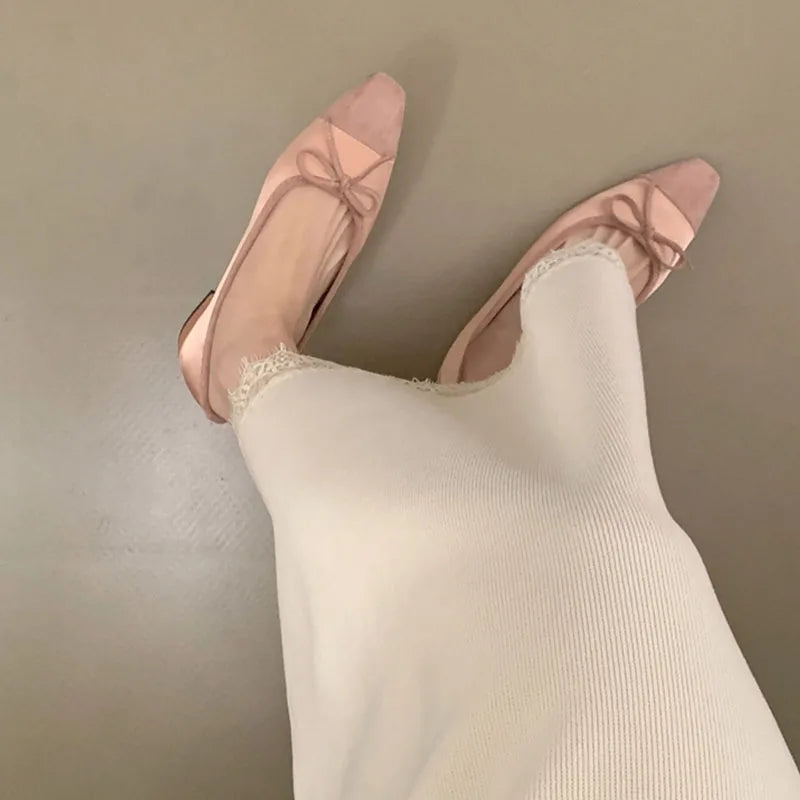 LIZAKOSHT  -  Spring New Brand Women Flat Shoes Fashion Round Toe Shallow Slip On Ladies Elegant Ballerina Shoes Dress Boat Shoes New