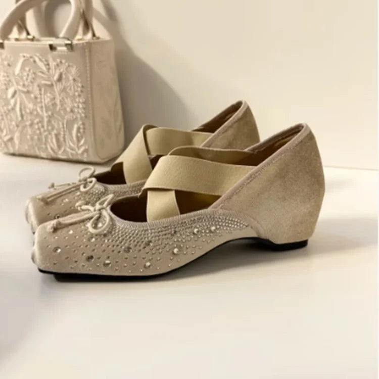 LIZAKOSHT  -  Hot Selling Women Flats Mary Janes Casual Rhinestone Fashion Female Shoes Ballet Flat Slides Ladies Outside Sandal Footwear