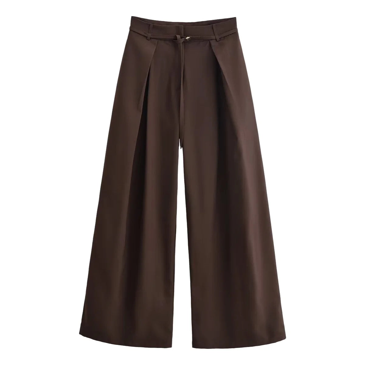 LIZAKOSHT  -  High Waist Drapey Wide Leg Pants Retro Style Fashionable Women's Clothing Winter New Arrival Elegant Commute Suitable