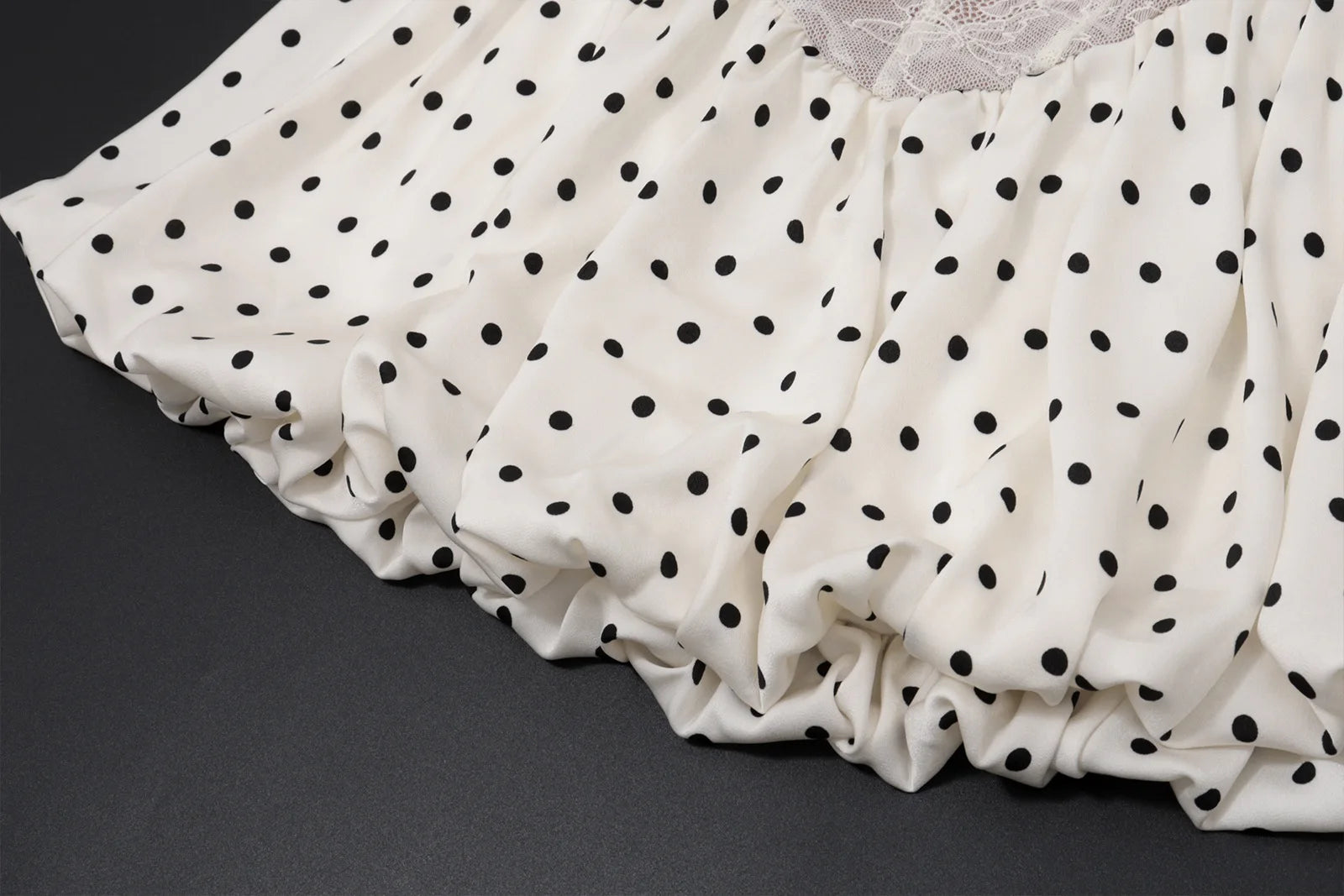 LIZAKOSHT  -  Patchwork Sexy Square Collar Print Polka Dot Women Dress Apricot Long Sleeve A-line Dress Autumn Slim Casual Streetwear
