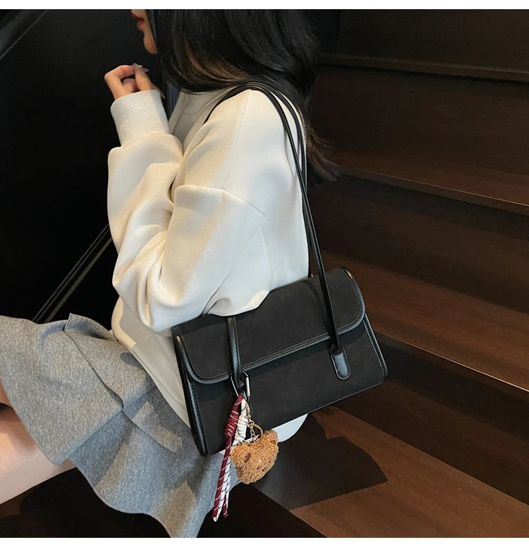 LIZAKOSHT  -  Retro Underarm Bag Large Capaci Casual Commuter Women's Bag oulder Bag Office Bag Faionable Simple Sle Korean Sle