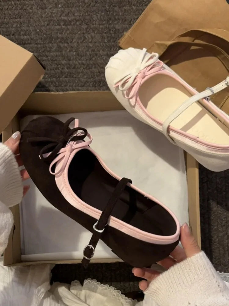 LIZAKOSHT  -  Butterfly-knot Women Mary Jane Shoes Fashion Mix Colors Internal Elevation Shoes Ladies Comfort Spring Autumn Concise Footwear