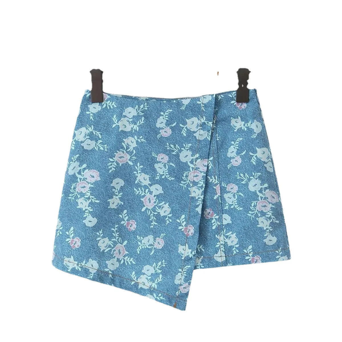 LIZAKOSHT  -  Europe and America in The Summer of 2025, The New French Retro Temperament Printed Top+irregular Skirt Suit.