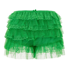 LIZAKOSHT  -  Y2K Women Lace Bloomers Ruffle Shorts Layered Pumpkin Pants Lolita Cute Pettipants Sexy Coquette Boyshorts Micro Bottoms