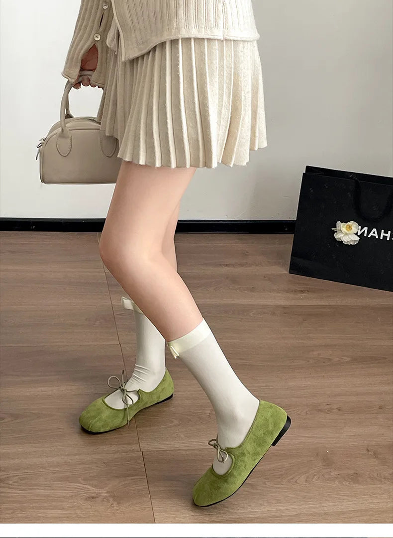 LIZAKOSHT  -  Retro versatile shallow mouth flat-soled single shoes women's new autumn skirt soft-soled Mary Jane shoes