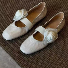 LIZAKOSHT  -  Retro Flower Designer Mary Jane Shoes Women Round Toe Comfort Soft Sole Elegant Casual Shoes Fashion Brand Ballet Flats Women