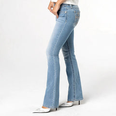 LIZAKOSHT  -  European and American cross-border ins wash old Ma Liu sexy jeans women's street low-rise leggings