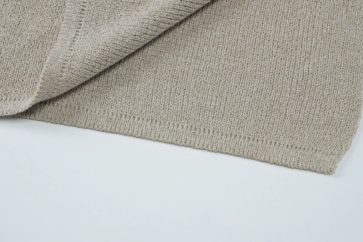 LIZAKOSHT  -  Summer Women's Solid Color Lace-up Chest-wrapped Split Skirt Two-piece Leisure Holiday Fashion Suit