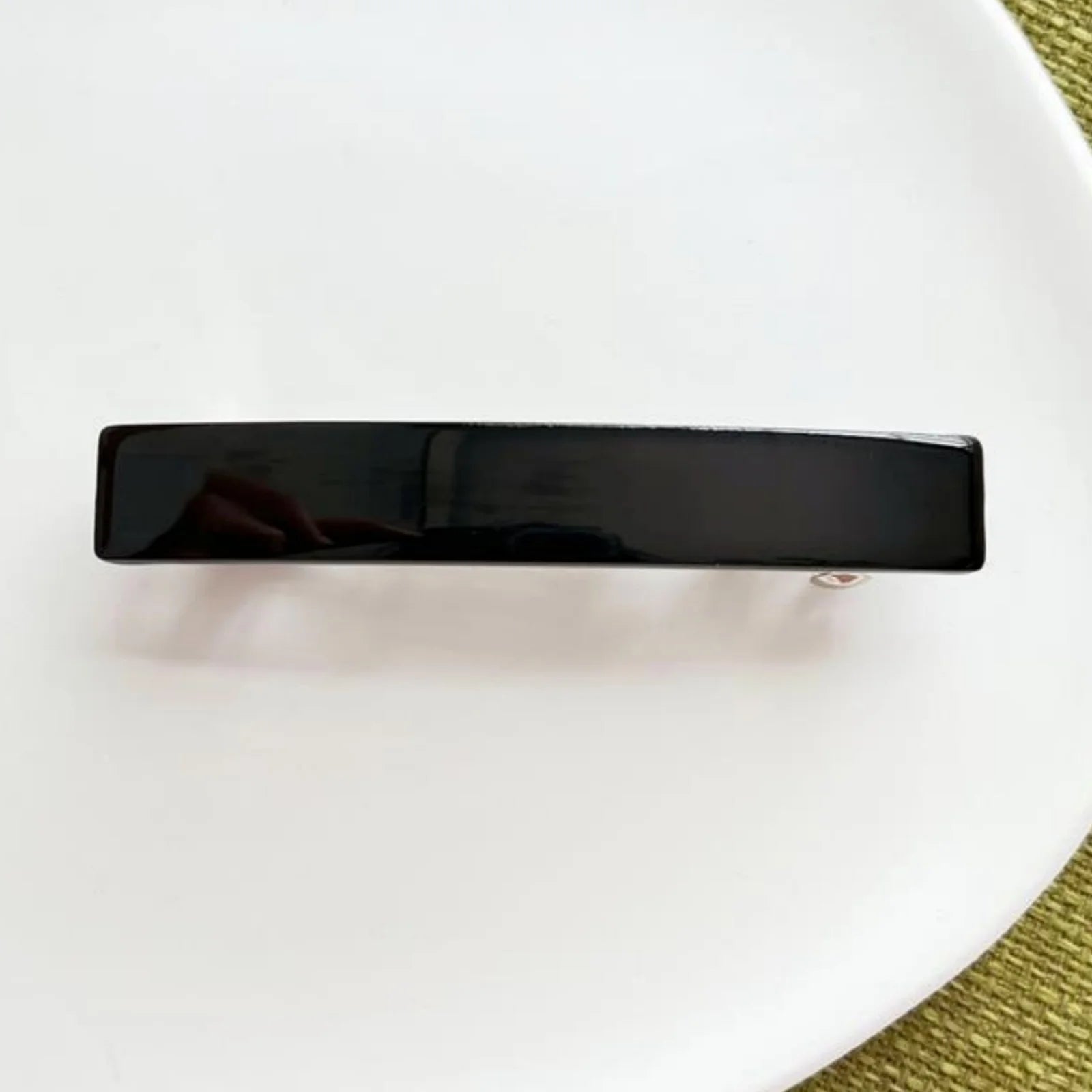 LIZAKOSHT  -  1PC Acetate French Spring Clip, Simple Top Clip, Steel Clip, Elegant Hair Accessory, Metal Hair Clip Casual EVA