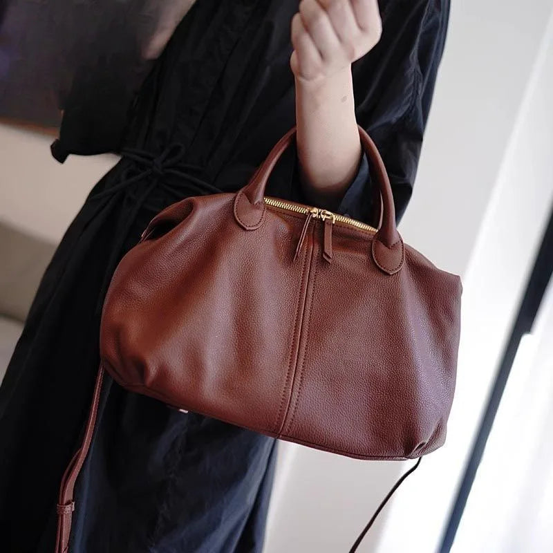 LIZAKOSHT  -  High Quality Soft Leather Handbag Large Capacity Versatile Crossbody Bag Casual Tote Bag Women Commute Daily Purses and Handbags