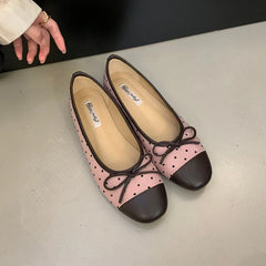 LIZAKOSHT  -  Fashion Mixed Color Women's Dress Shoes Round Toe Shallow Slip On Flats Shoes Flat Ladies Casual Ballet Shoes Soft