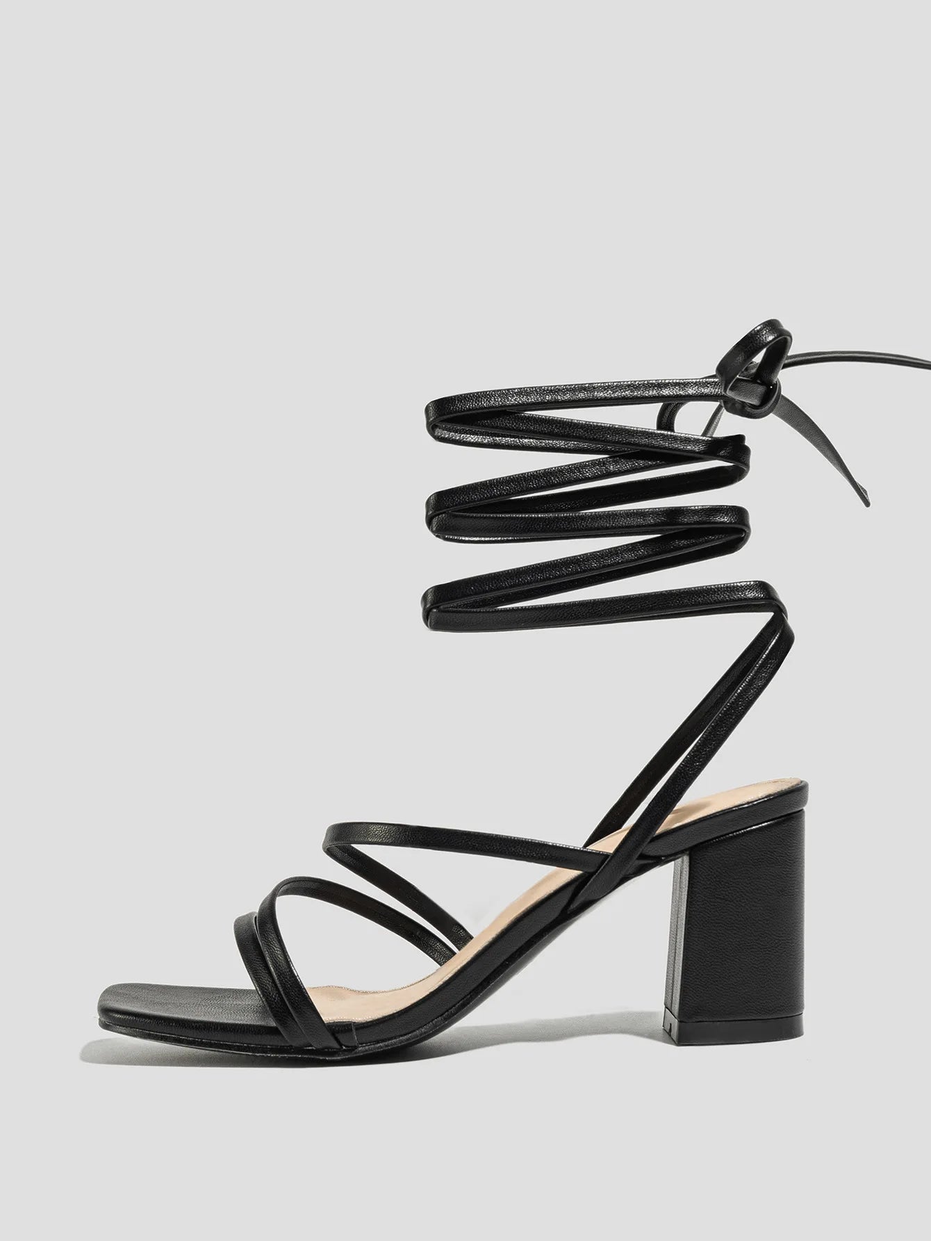 LIZAKOSHT  -  New Women's Square Toe Thin Strap Thick High Heel Cross Strap Sandals Women Shoes Platform Sandals