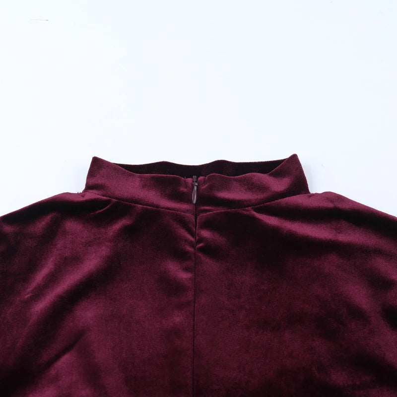 LIZAKOSHT  -  Autumn/Winter Korean Velvet Long-Sleeved Zip Up Women Playsuits Winter Fashion Vintage One Piece Rompers