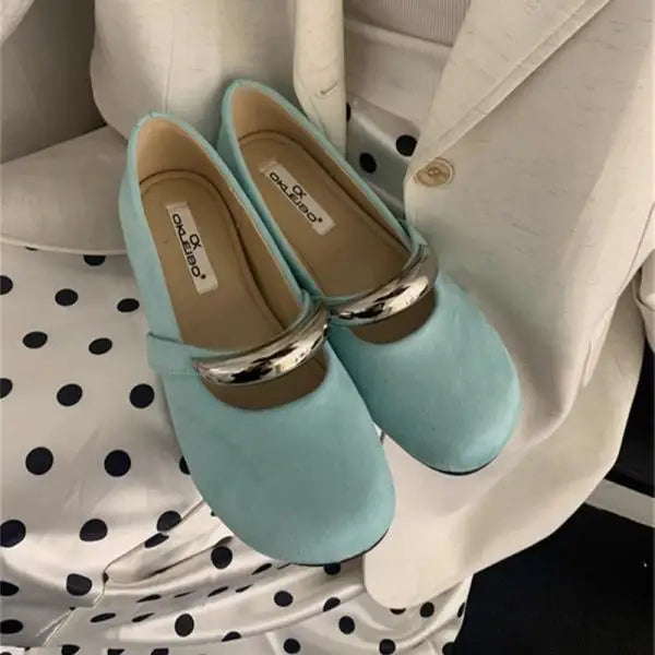 LIZAKOSHT  -  Shoes Woman Flats Dress Bonded Leather Rubber  Cotton Fabric Shoes Woman Flats Dress Bonded Leather Rubber Cotton Fabric Buckle