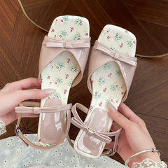 LIZAKOSHT  -  New Summer Butterfly-knot Women Open Toe Sandals Fashion Wedges High Heels Stripper Party Pumps Shoes
