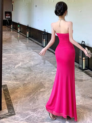 LIZAKOSHT  -  Dresses Women Sexy Lace Patchwork Strapless Slim Ruched Backless Temperament Cocktail Dress Party Female Fashion