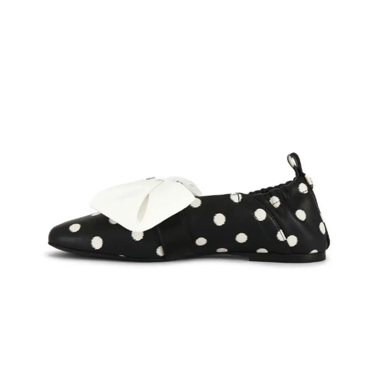 LIZAKOSHT  -  French Butterfly Knot Mary Jane Shoes Women's New Spring Retro Polka Dot Slip-On Flat Heel Fashionable round Toe Satin Surface