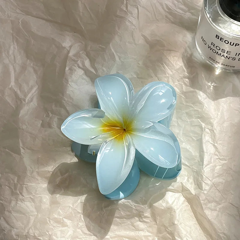 LIZAKOSHT  -  Fashion Gradient Egg Flower Hair Claws Clip Women Girls Sweet Acrylic Hairpins Summer Beach Hawaiian Headwear Hair Accessories
