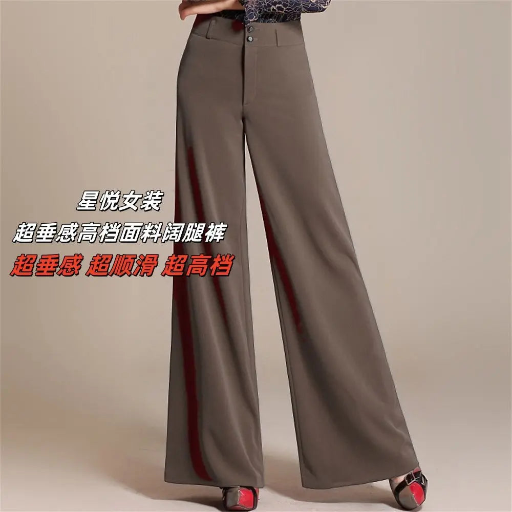 LIZAKOSHT  -  New Wide-leg Pants Suit High-end Women's Casual Loose High Waist Drooping Big Feet