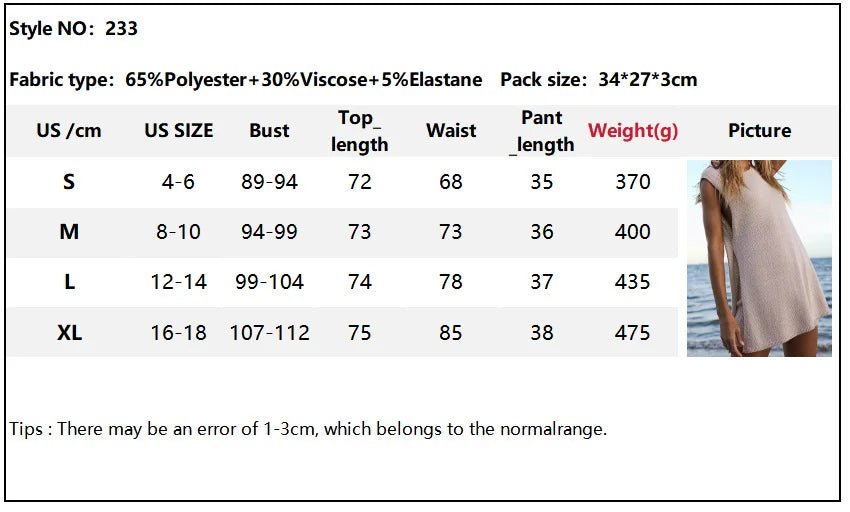 LIZAKOSHT  -  Women's Fashion Casual Knitted Sleeveless Shorts and Woolen Clothes Set