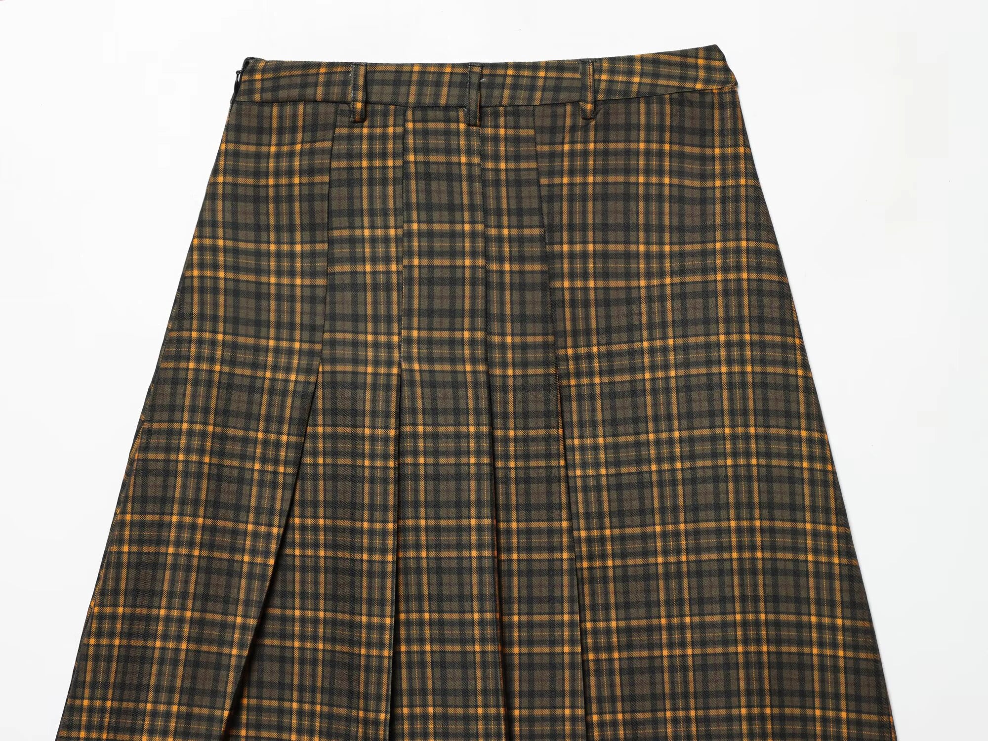 LIZAKOSHT  -  Spring Sweet and Spicy Style Loose High Waist A-line Button Decoration Medium length plaid Half length Skirt for Women