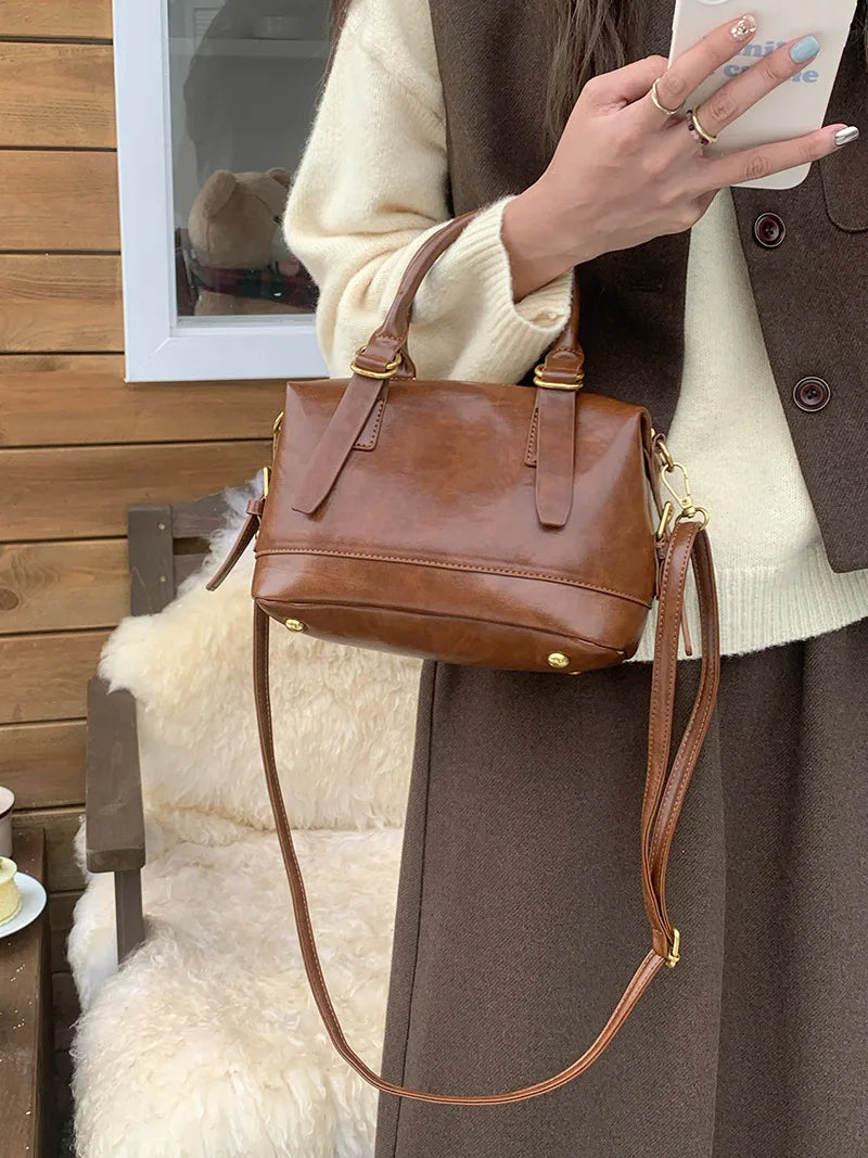 LIZAKOSHT  -  Vintage Ladies Messenger Bag New Handbags for Women shoulder bags PU Leather Luxury Square Bag small totes bolsos
