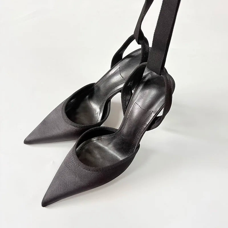 LIZAKOSHT  -  Stiletto Heels Ladies Shoes Luxury Female Party Wedding Pointed Toe Summer Sexy Fashion Ankle Strap Woman Heeled Sandals Pumps