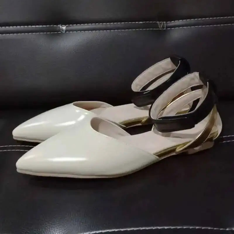 LIZAKOSHT  -  Pointed Toe Women Sandal Casual Flat Heel Shoes Fashion Hook Loop Ankle Buckle Women's Sandal Trend Shoes