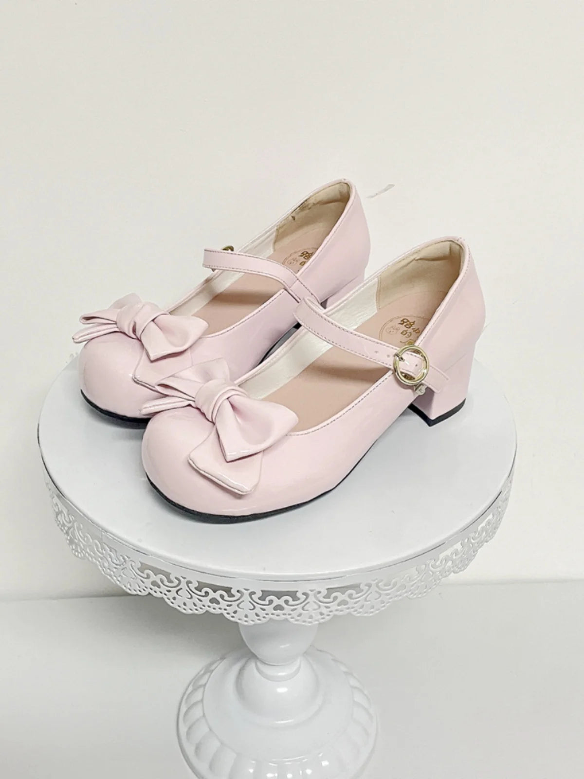 LIZAKOSHT  -  Sweet Bow In Single Shoes For Girls With Thick Heels Round Heads Cute Jk Student Versatile Lolita Girls' Tea Party Single Shoes