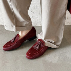 LIZAKOSHT  -  Fashion Casual Women's Shoes New High-Quality Horsehair Round Toe Low Heel Loafers Neutral Women's Shoes